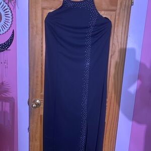 Taboo Black Evening Dress with Rhinestone Trim